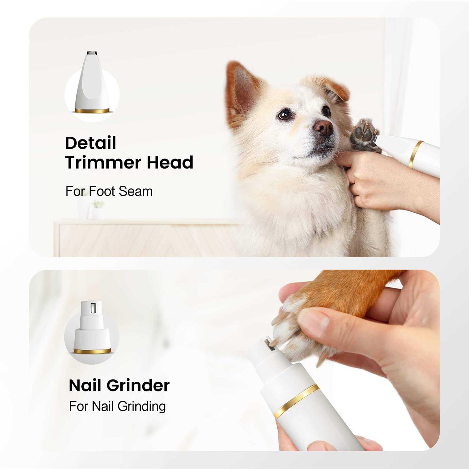 FERRISA Dog Clippers for Grooming Small Dog Clipper Dog Grooming Kit with 4 Blade Heads - Image 3