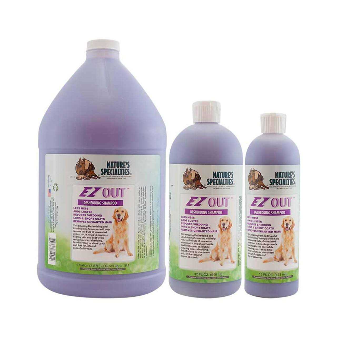 Nature's Specialties EZ Out Deshedding Shampoo for Dogs Cats - Image 3