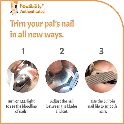 Pawsibility Reinvented Pet Nail Clippers for Your Pal Ultra Bright LED Light for Bloodline - Image 3