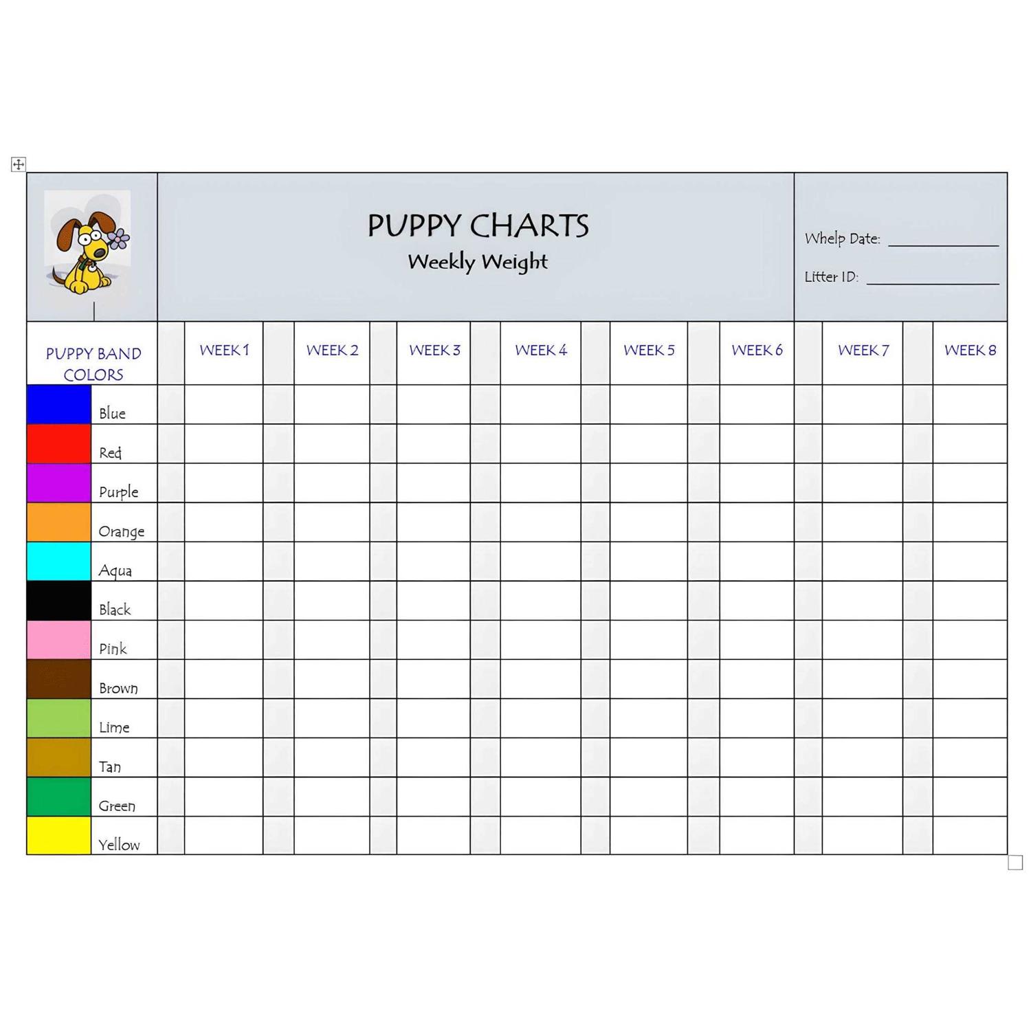 Puppies in Bloom Breeder Record Keeping Charts PNB11 - Image 3