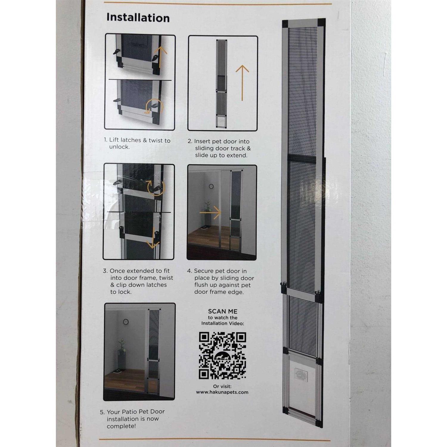 Hakuna Pets Small Silver Patio Pet Door - Image 3