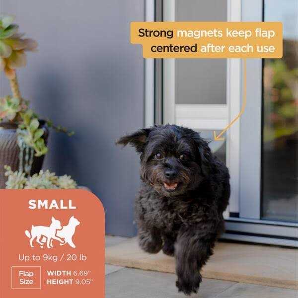 Hakuna Pets Small Silver Patio Pet Door - Image 4