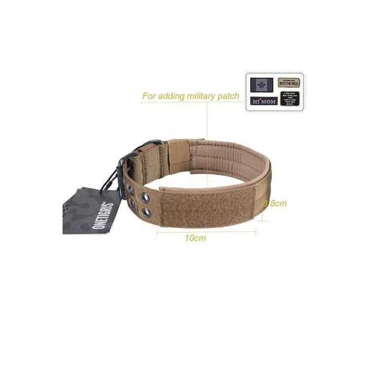 Onetigris Military Adjustable Dog Collar with Metal D Ring Buckle 2 Sizes - Image 5