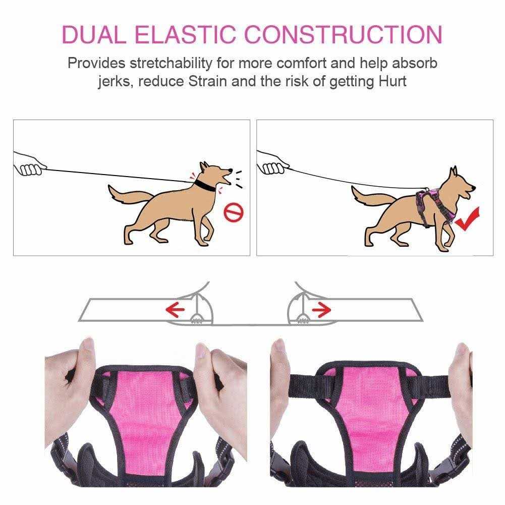 Poypet No Pull Dog Harness, Reflective Vest Harness with Front Adjustable - Image 4