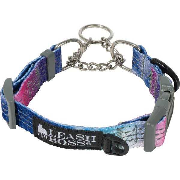 Leashboss Patterned Reflective Chain Martingale Dog collar - Image 5