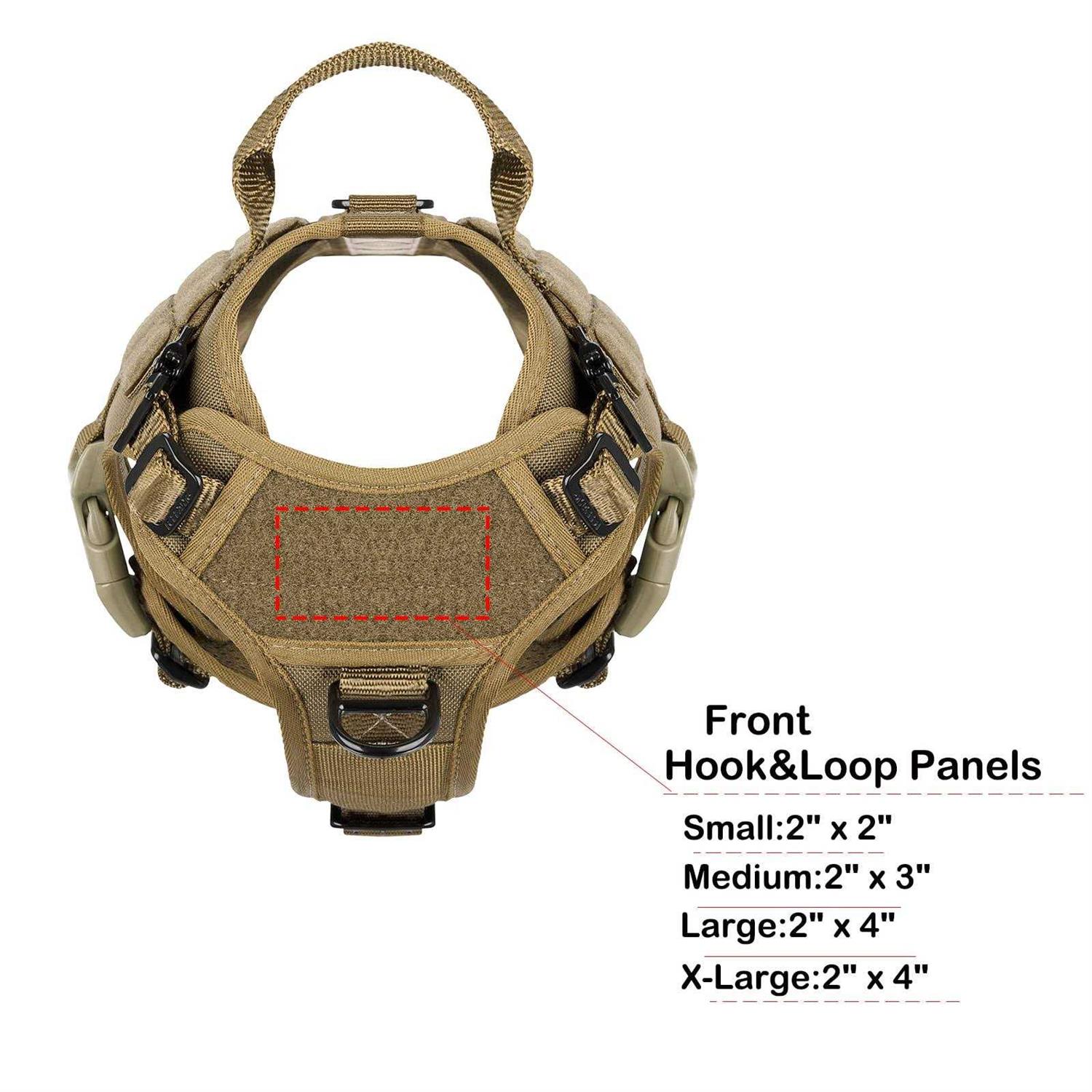 Icefang Tactical Dog Harness Size,2X Metal Buckle,Working Dog MOLLE Vest with Handle,No Pulling Front Leash Clip,Hook and Loop Panel - Image 3