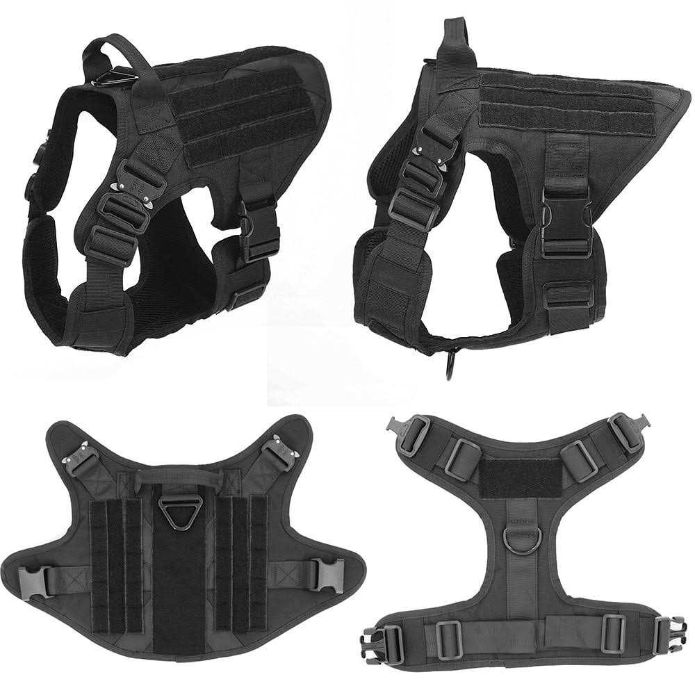Icefang Tactical Dog Harness Size,2X Metal Buckle,Working Dog MOLLE Vest with Handle,No Pulling Front Leash Clip,Hook and Loop Panel - Image 4