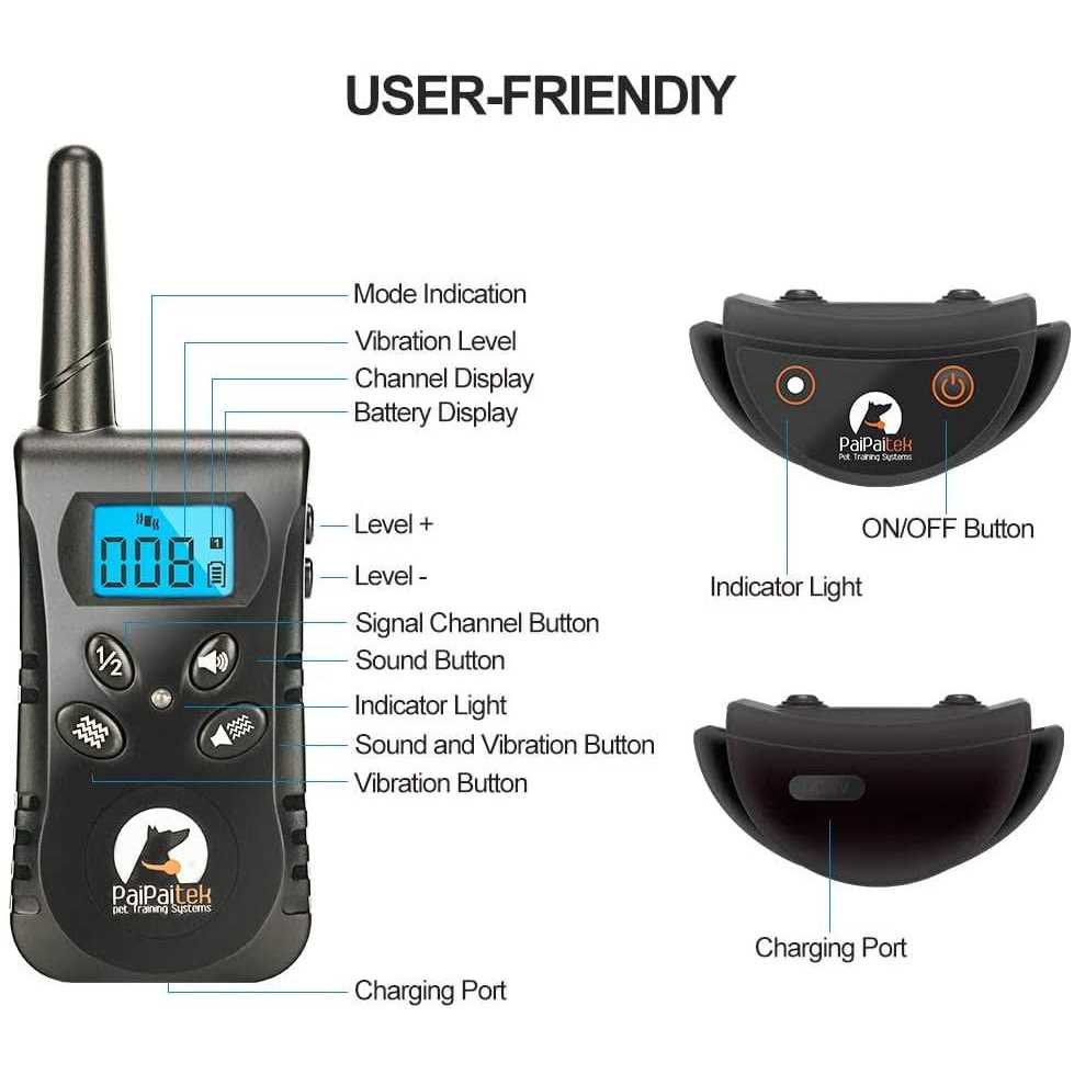 Paipaitek No Shock Dog Training Collar with Remote Vibration Collar Dogs Dogs - Image 5