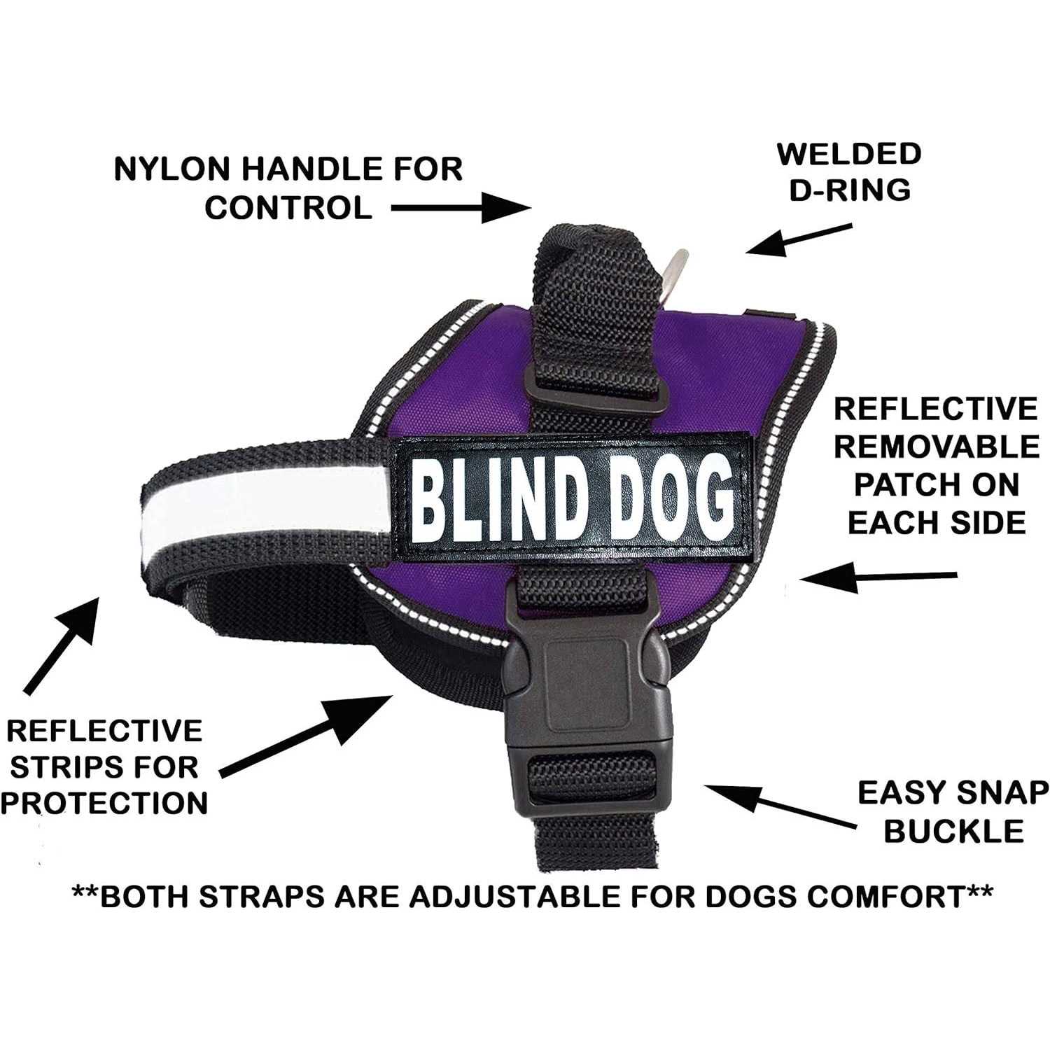Doggie Stylz Dog Vest Harness Comes with 2 Reflective Removable Patches Please Measure Dog - Image 3