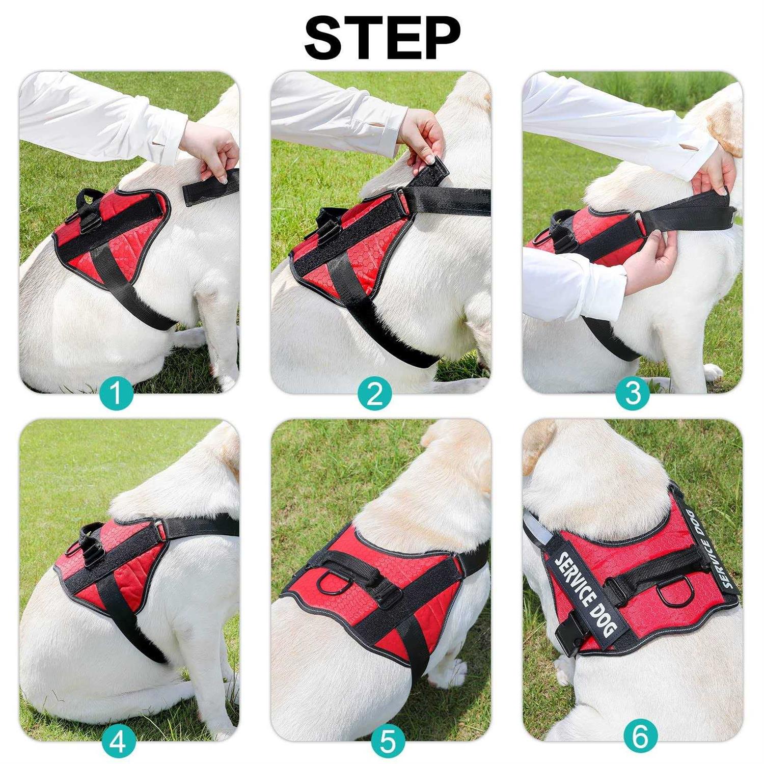MUMUPET Service Dog Harness, No Pull Easy On and Off Pet Vest Harness - Image 3