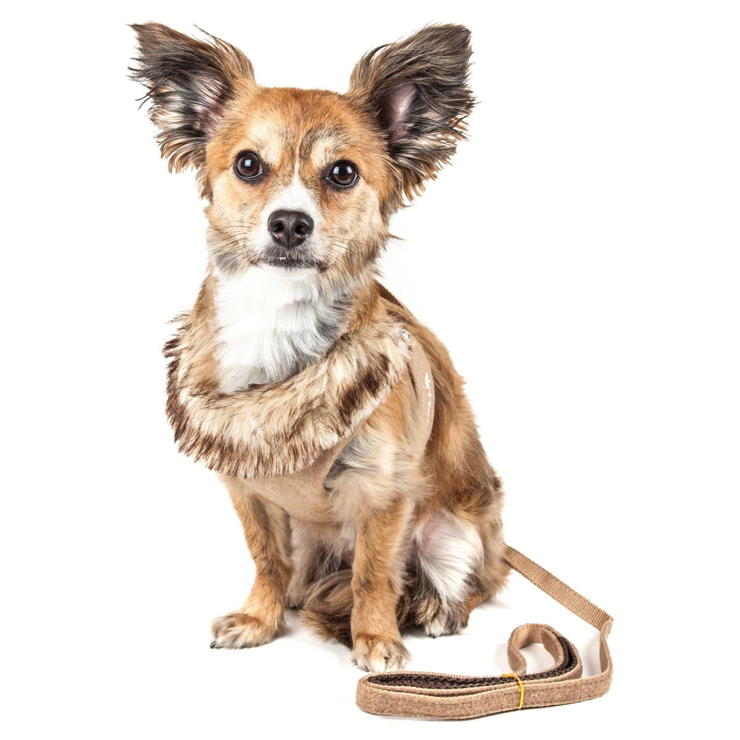 Pet Life Luxe Furracious 2 In 1 Adjustable Dog Harness Leash with Removable Fur Collar - Image 5