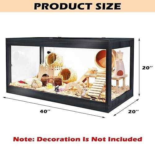 Prolee Hamster Cage Wooden Mice and Rat Habitat Openable Top with Acrylic Sheets Solid Built - Image 3