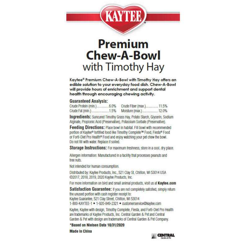 Kaytee Premium Timothy Chew A Bowl - Image 4