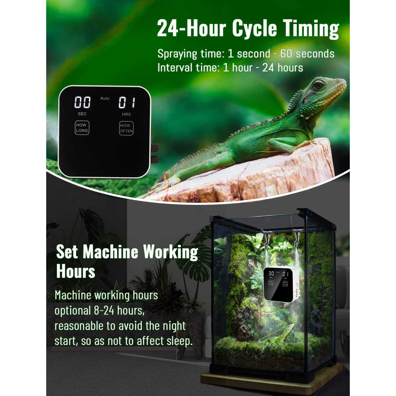 Ycxydr Reptile Mister Automatic Quiet Reptile Misting System with Timer - Image 4