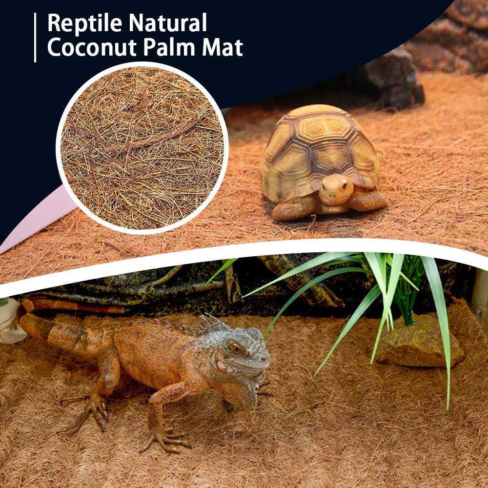 Hamiledyi BLSMU Reptile Carpet,Coconut Fiber Substrate,Lizard Cage Mat,Coco Fiber Liner,Snake Bedding,Natual Coconut Fiber Carpet for Bearded Dragon,Turtles - Image 3