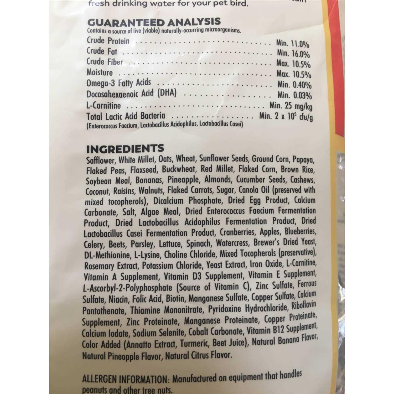 Higgins Sunburst Conure Food - Image 3