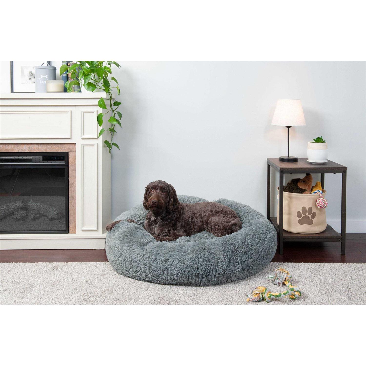 FurHaven Calming Cuddler Long Fur Donut Dog Bed - Image 4