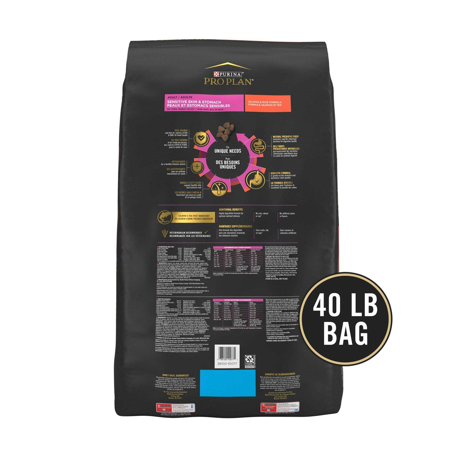 Purina Pro Plan Sensitive Skin & Stomach Salmon & Rice Formula Dry Dog Food - Image 3