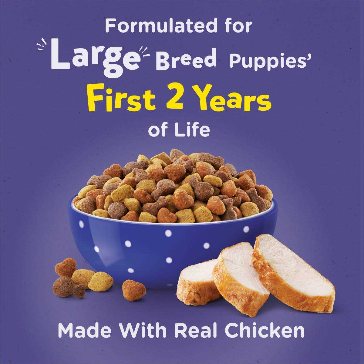 Purina Puppy Chow High Protein Large Breed Dry Puppy Food with Real Chicken - Image 3
