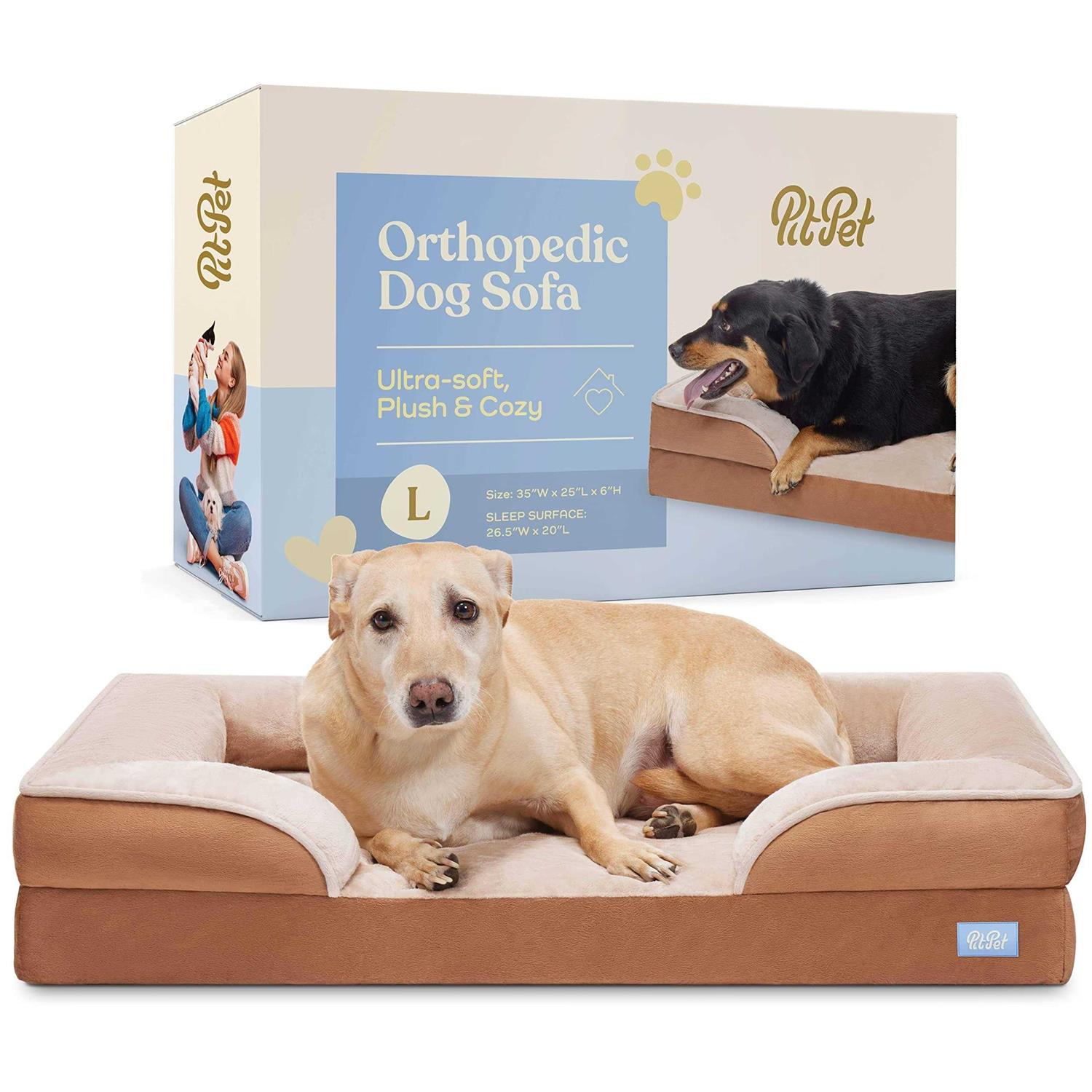Pitpet Orthopedic Sofa Dog Bed Ultra Comfortable Dog Bed for Large Dogs - Image 2