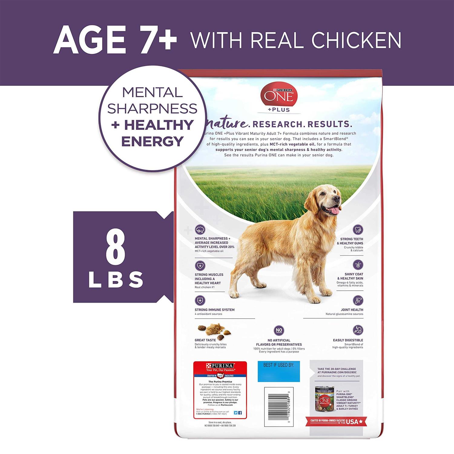 Purina ONE Plus Vibrant Maturity Adult Dry Dog Food Senior - Image 4