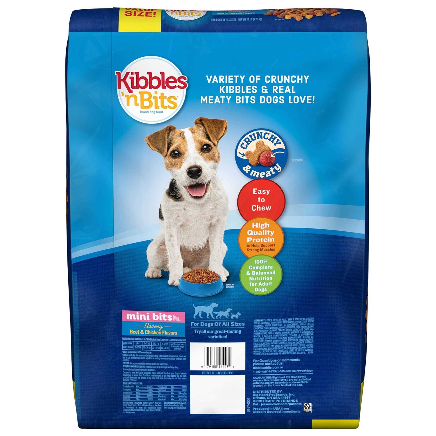 Kibbles n Bits Mini Bits Beef Chicken Dog Food - Image 5