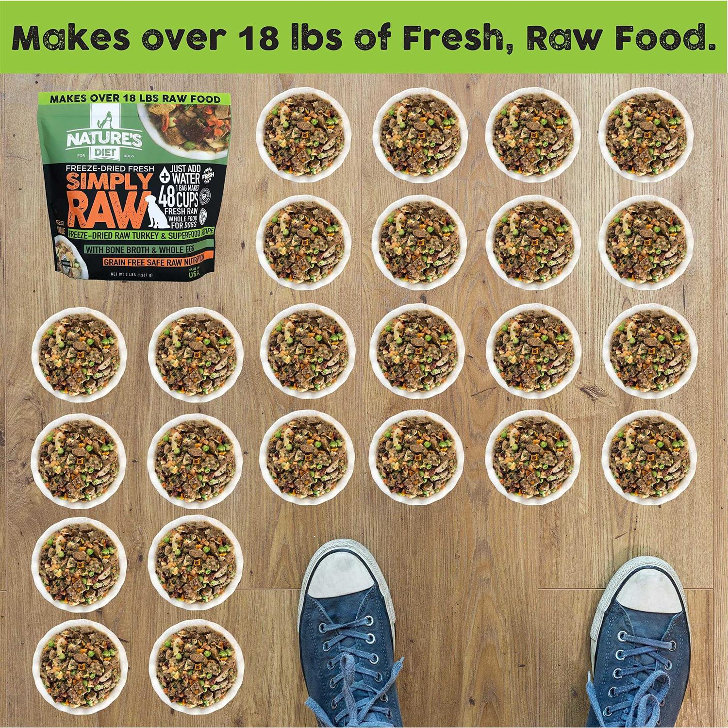 Nature's Diet Simply Raw Freeze-Dried Raw Whole Food Meal Makes 18 Lbs Fresh Raw Food with Muscle - Image 4