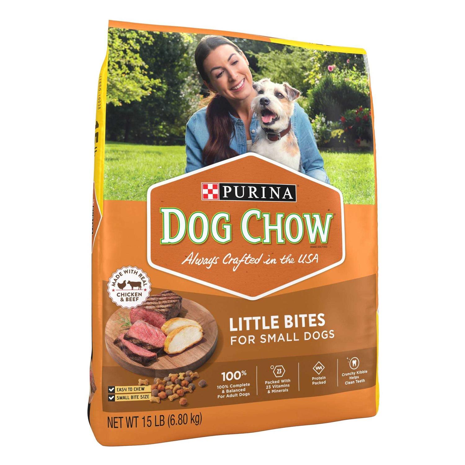 Purina Dog Chow Made with Real Chicken & Beef Little Bites for Small Dogs Dry Dog Food - Image 2
