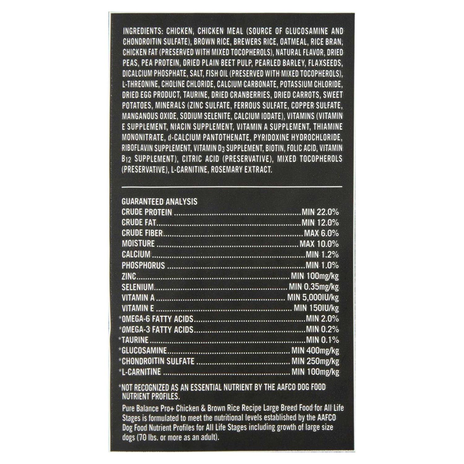 Pure Balance Pro+ Large Breed Chicken & Brown Rice Recipe Dry Dog Food - Image 2