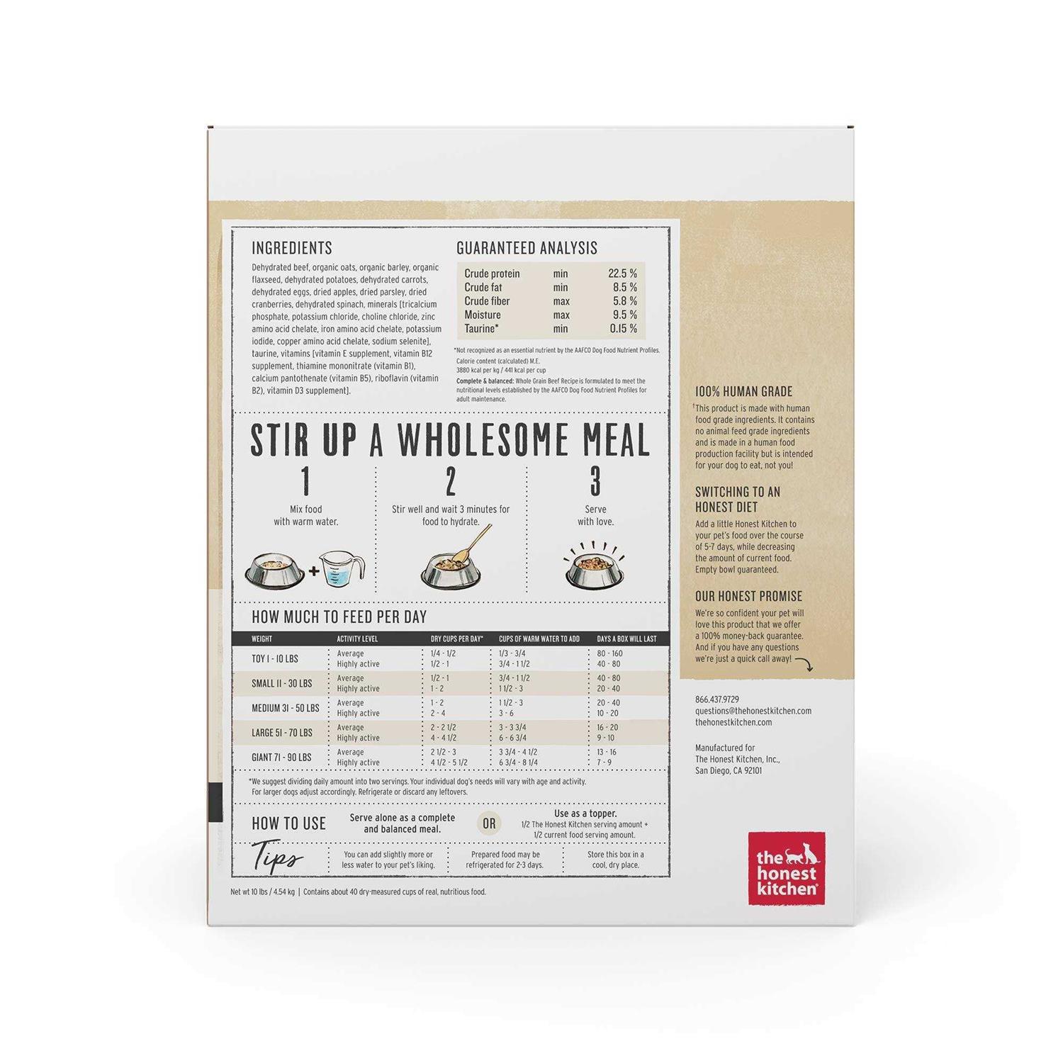 The Honest Kitchen Dehydrated Whole Grain Beef Dog Food - Image 3