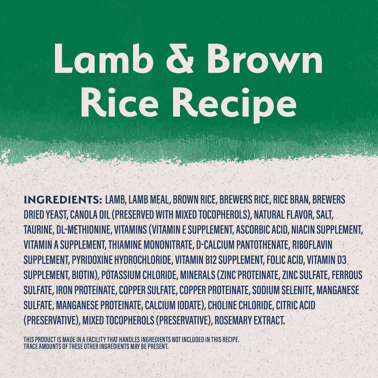 Natural Balance Limited Ingredient Diets Lamb & Brown Rice Dry Dog Food - Image 5