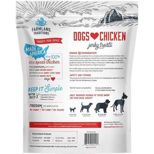 Farmland Traditions Dogs Love Chicken Jerky Treats - Image 3