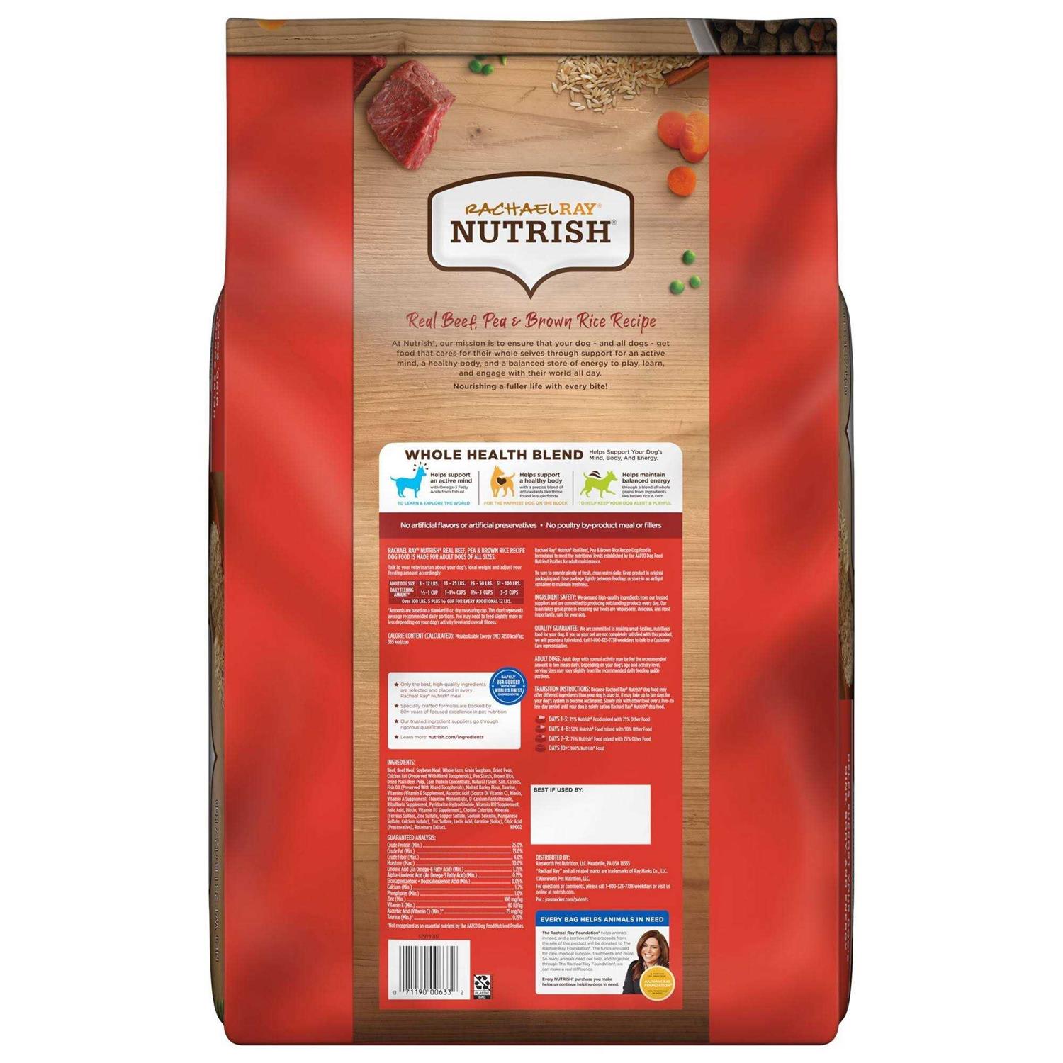 Rachael Ray Nutrish Real Beef Pea & Brown Rice Recipe Dry Dog Food - Image 4