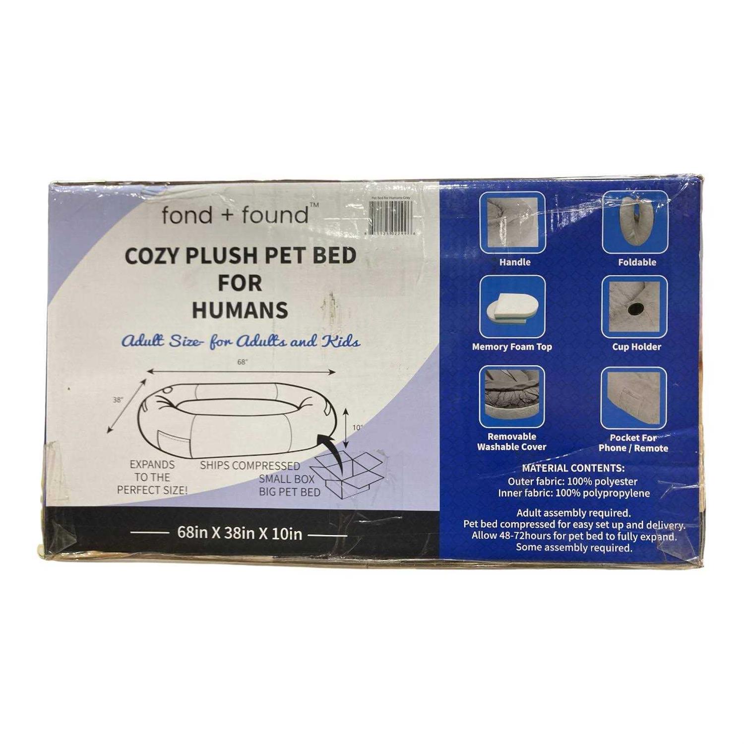 Fond + Found Large Cozy Plush Pet Bed for Humans - Image 5