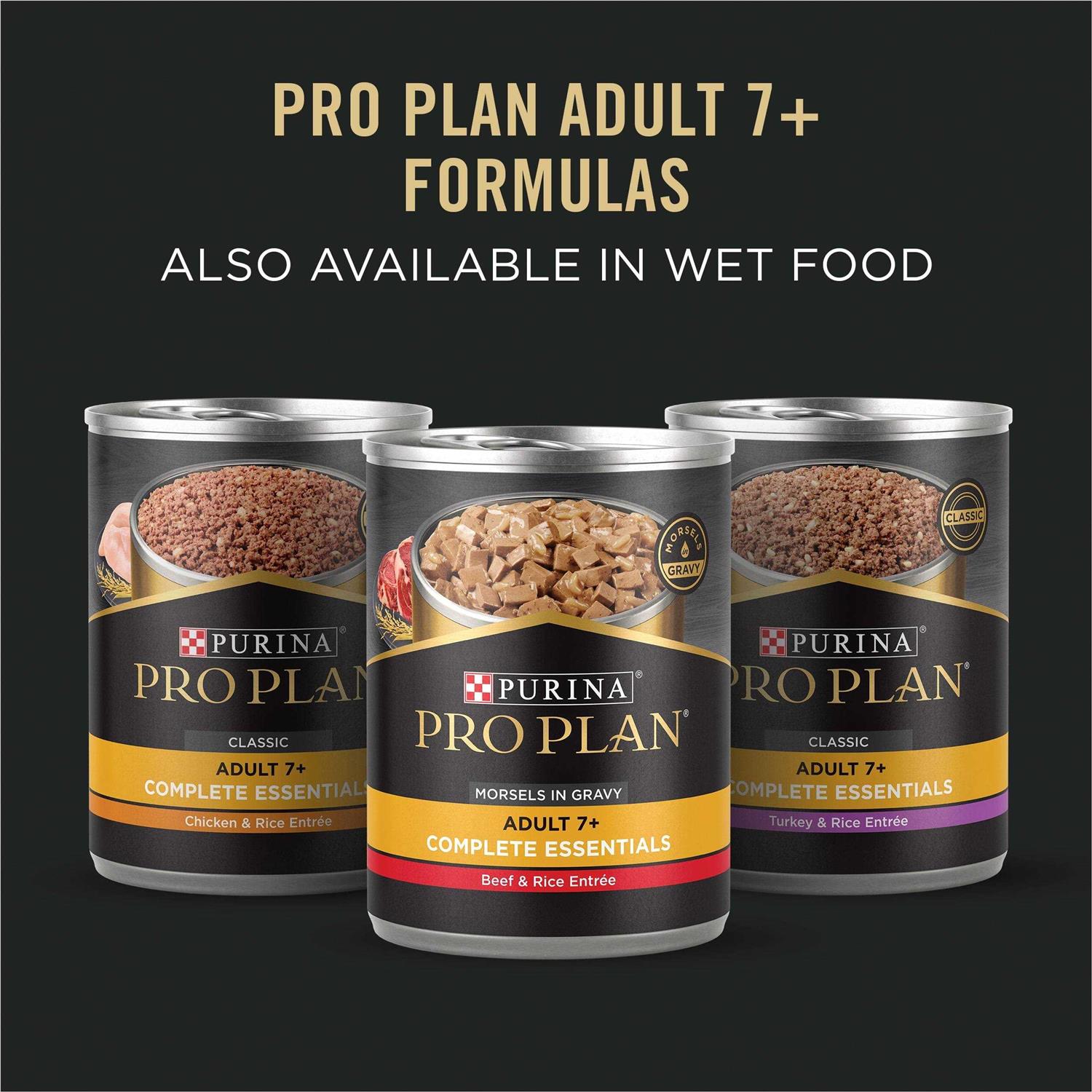 Purina Pro Plan Senior Adult 7+ Complete Essentials Shredded Blend Beef & Rice Formula High Protein Dog Food - Image 3