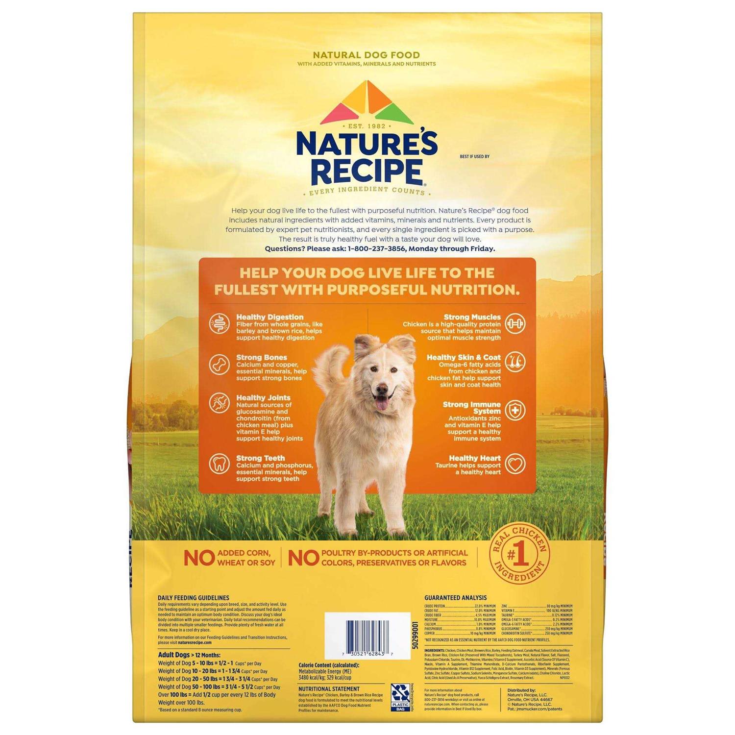 Nature's Recipe Adult Chicken & Rice Recipe Dry Dog Food - Image 5