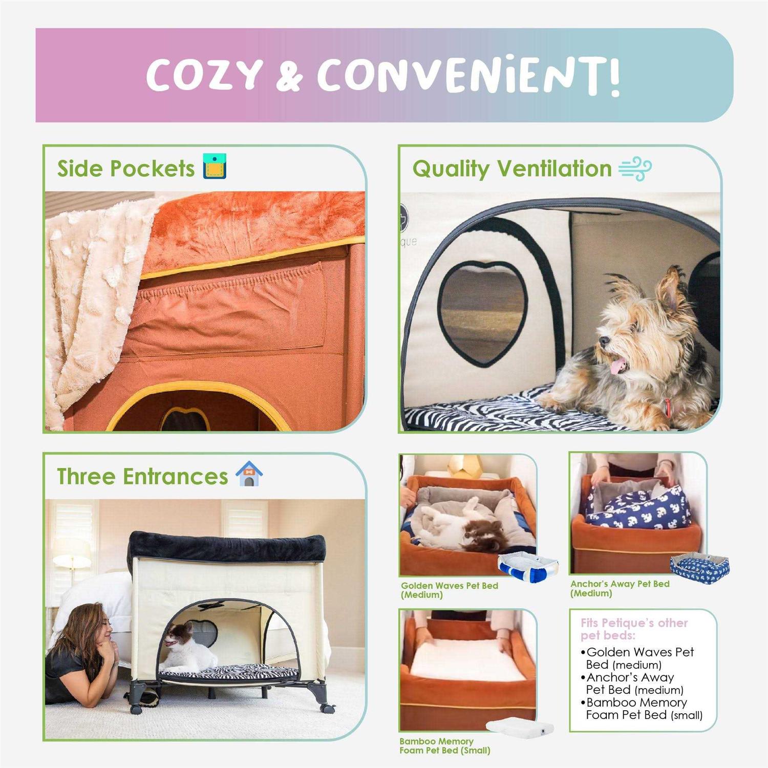 Petique Bedside Lounge Pet Bed - Image 4