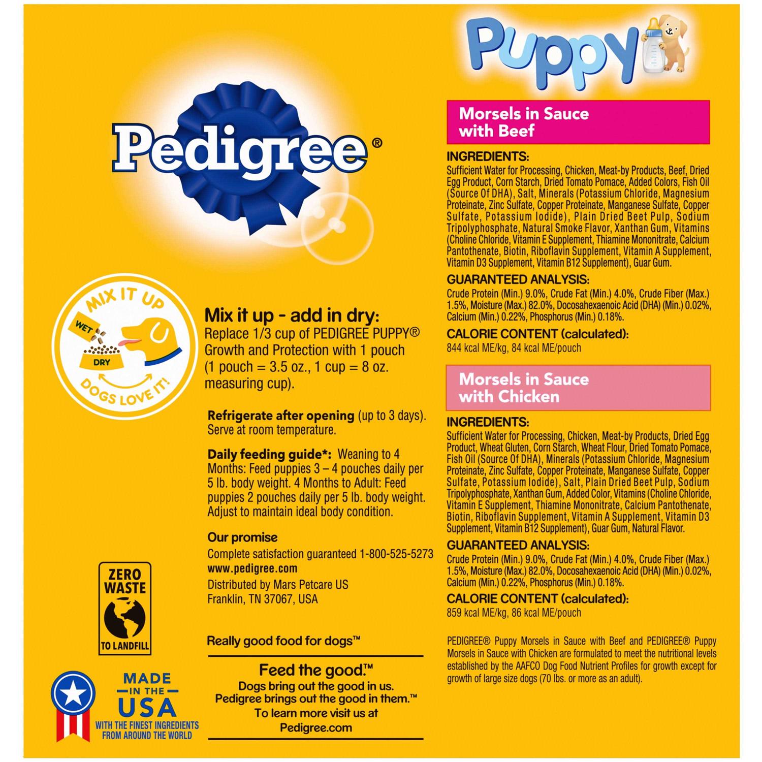 Pedigree Puppy Morsels in Sauce Chicken Wet Dog Food - Image 4