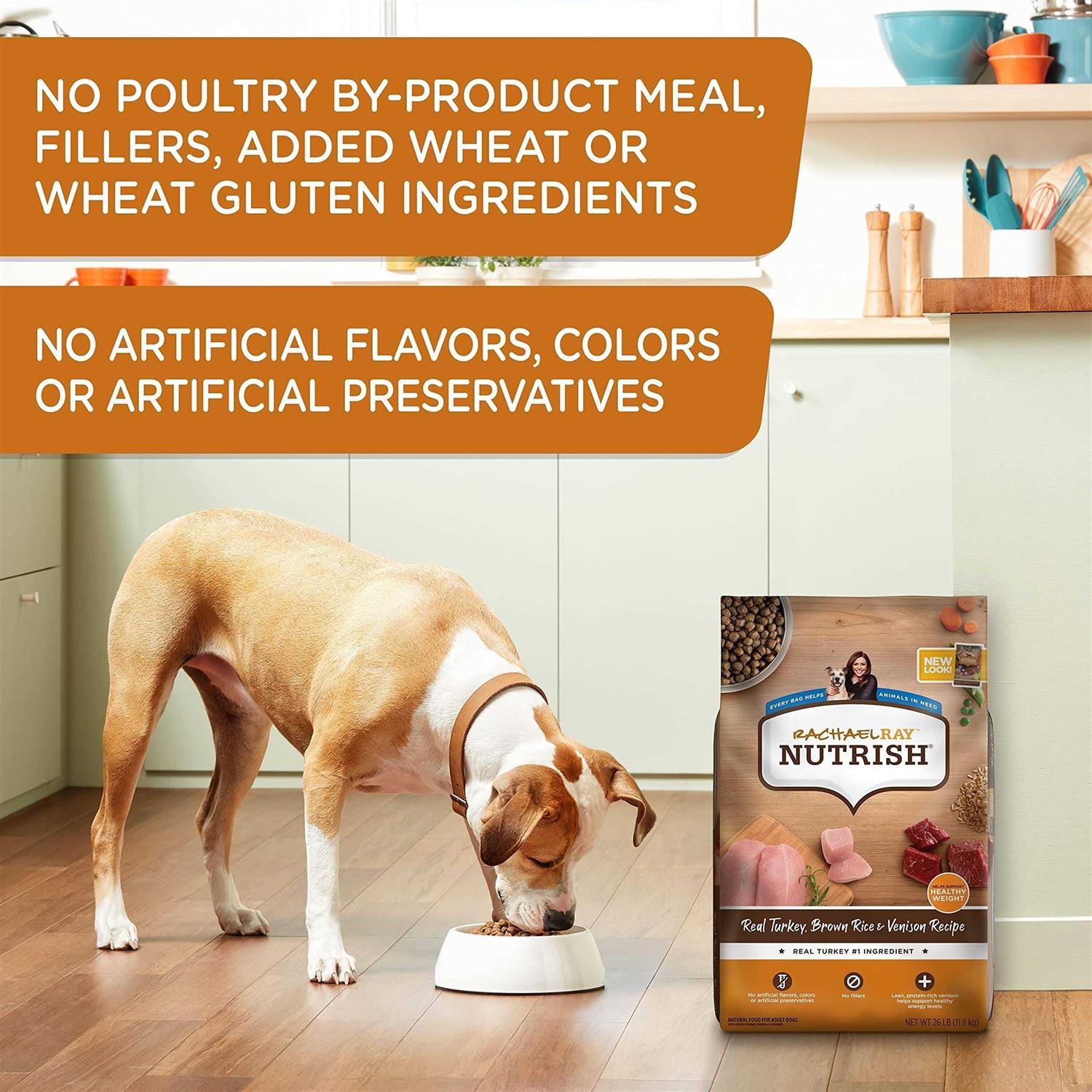 Rachael Ray Nutrish Real Turkey Brown Rice & Venison Recipe Dry Dog Food - Image 5