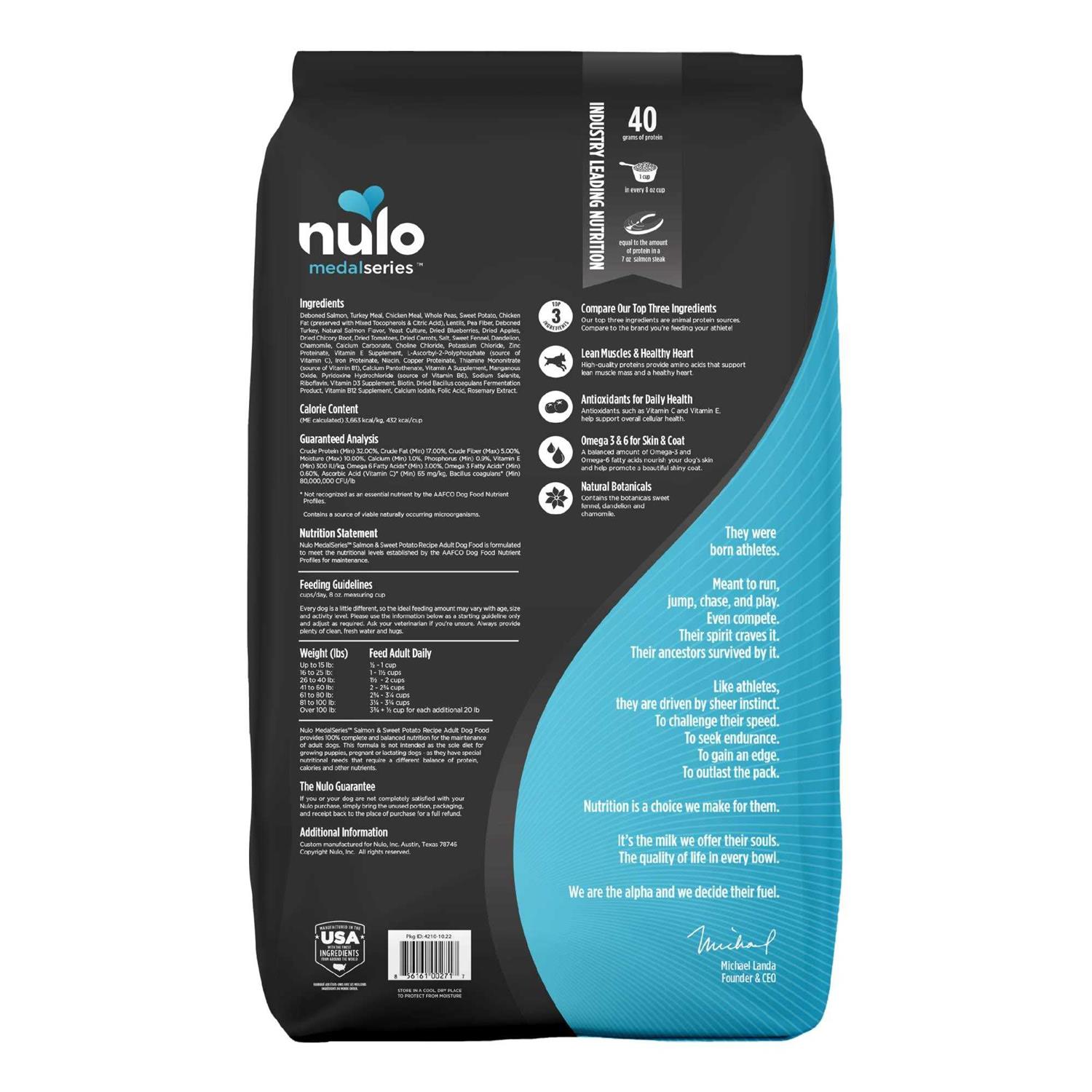 Nulo MedalSeries Adult Grain Free Salmon & Sweet Potato Dry Dog Food - Image 5