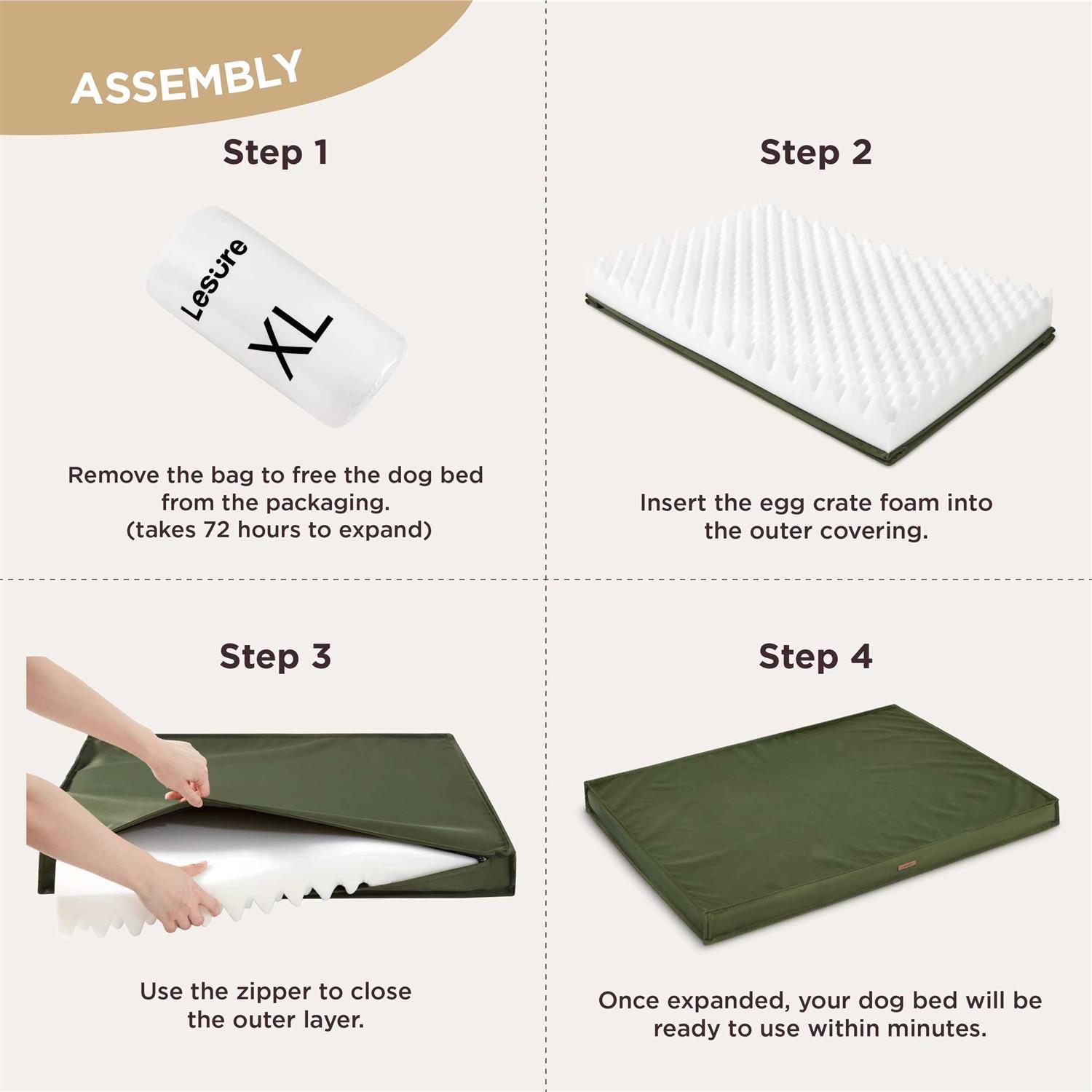 Le sure Lesure Outdoor Waterproof Dog Dogs Dog Bed with Oxford Fabric Surface - Image 3