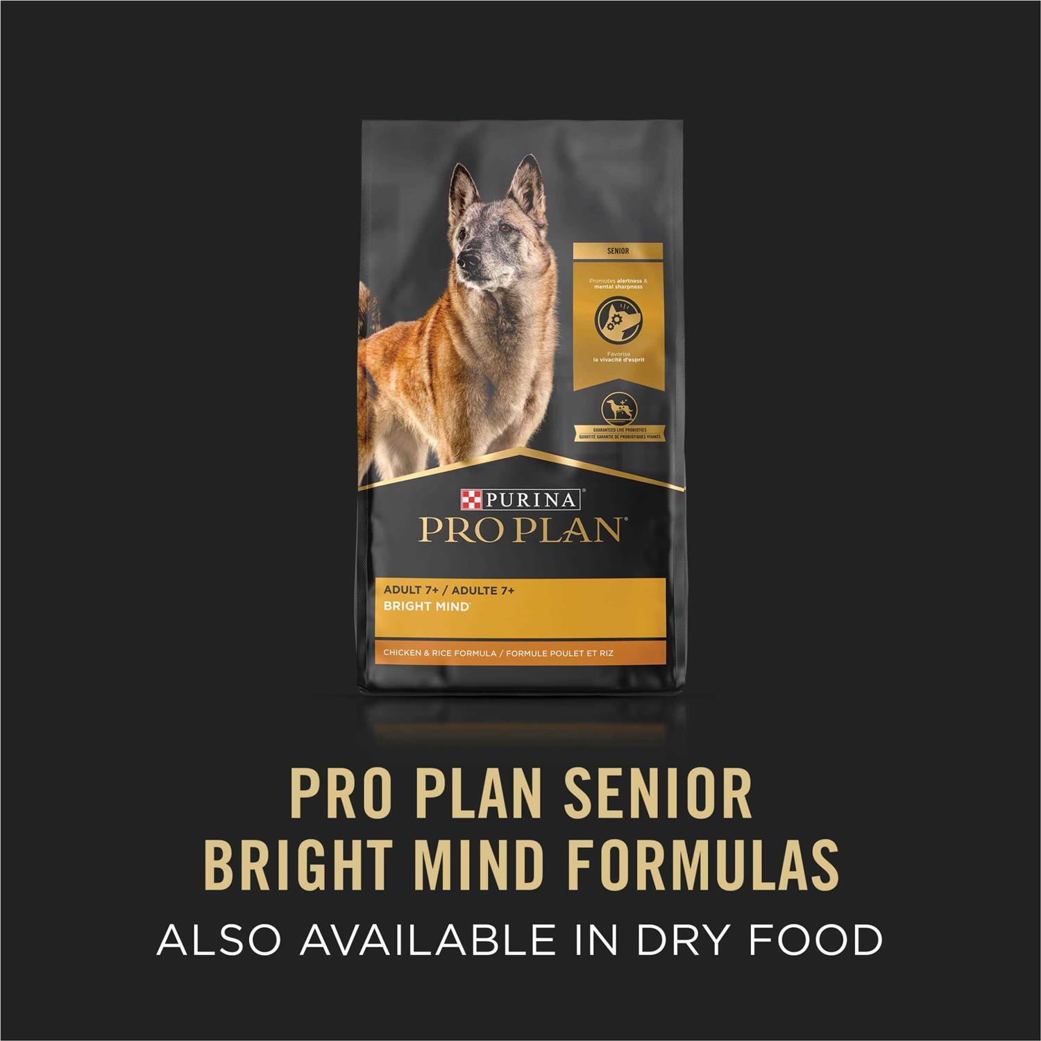 Purina Pro Plan Bright Mind Senior Adult 7+ Brown Rice Entree Wet Dog Food - Image 3