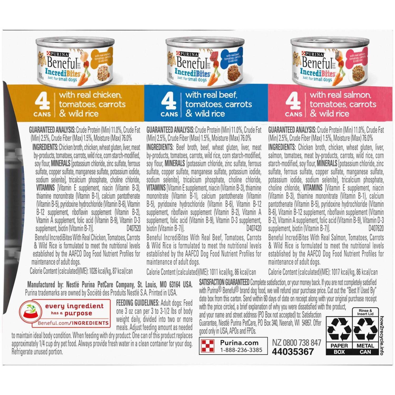 Purina Beneful IncrediBites Small Breed Wet Dog Food Variety Pack - Image 2