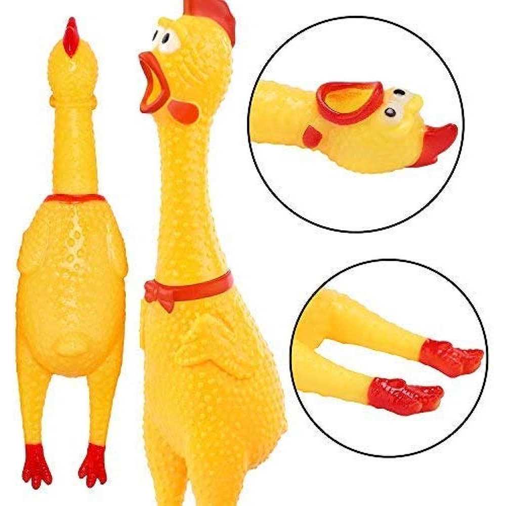 LEGEND SANDY Screaming Chicken,Yellow Rubber Squaking Chicken Toy Novelty and Durable Rubber Chicken for Kids and Dogs,Rubber Chickens Value 3 Pack - Image 3