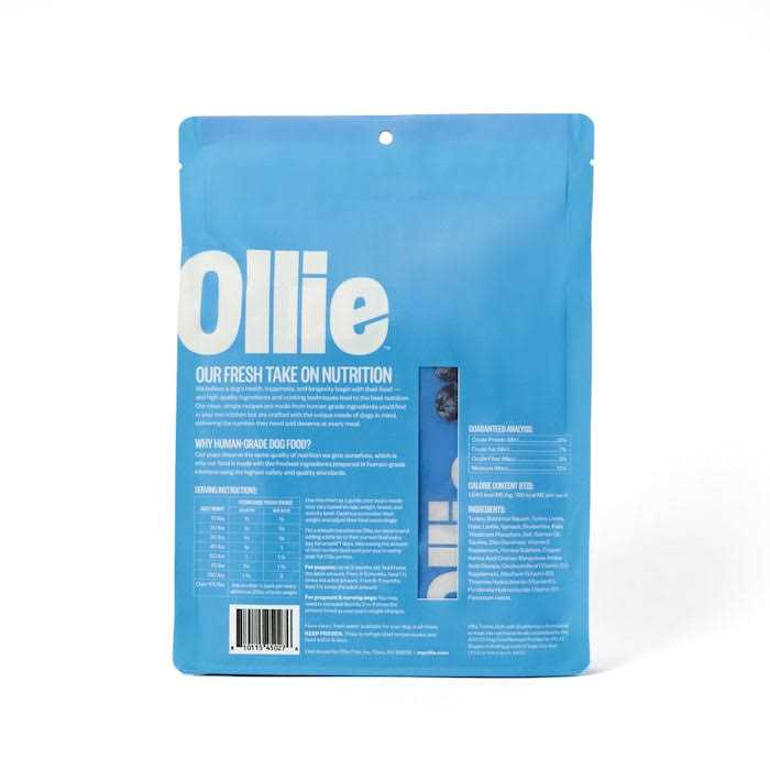 Ollie Fresh Turkey Dish with Blueberries Frozen Dog Food - Image 4