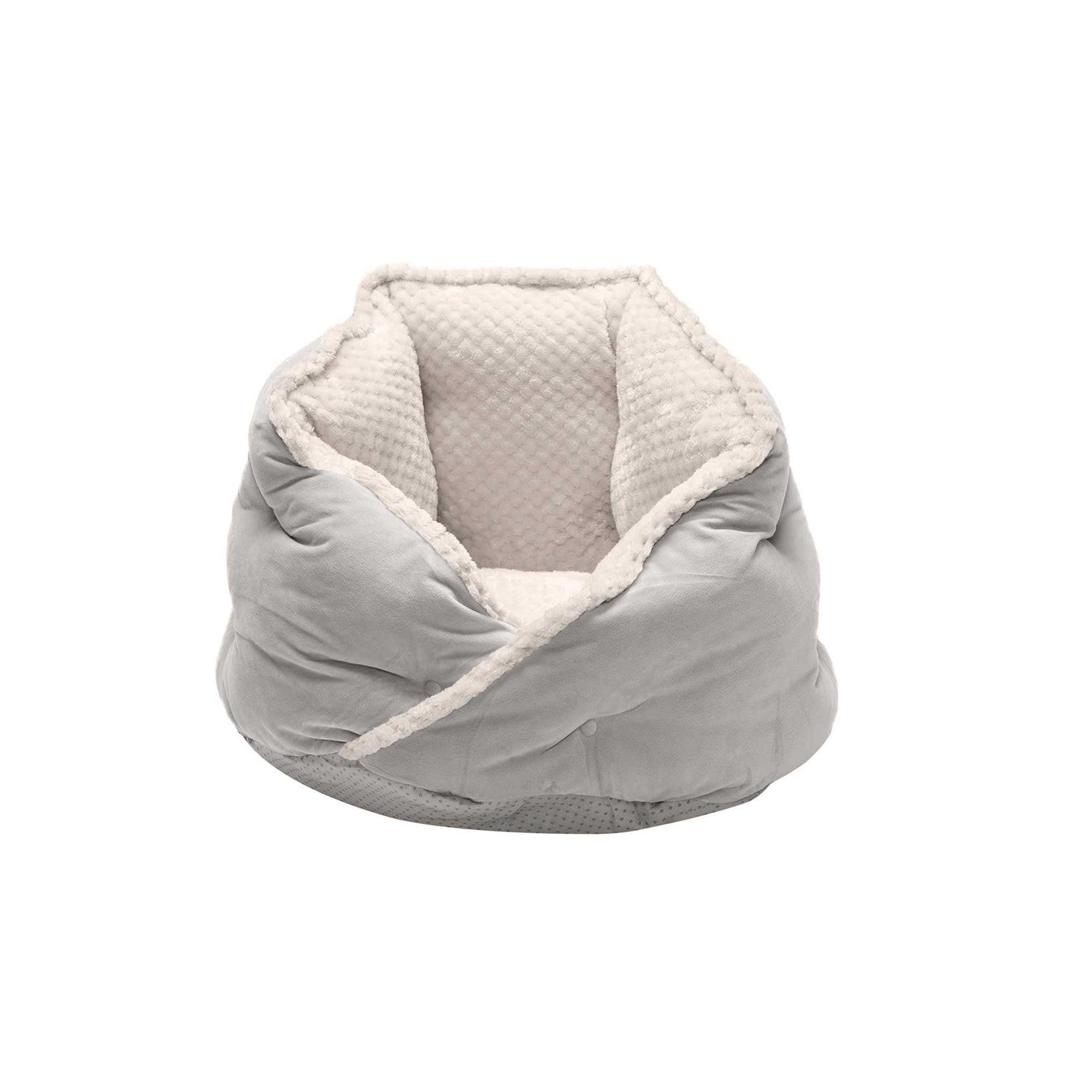 FurHaven Minky Faux Fur Velvet Calming Hug Bed - Image 3