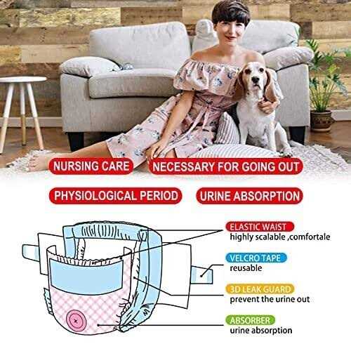 Pet Soft Dog Diapers Female Disposable Dog Diapers Cat Diapers for Female Cats - Image 4