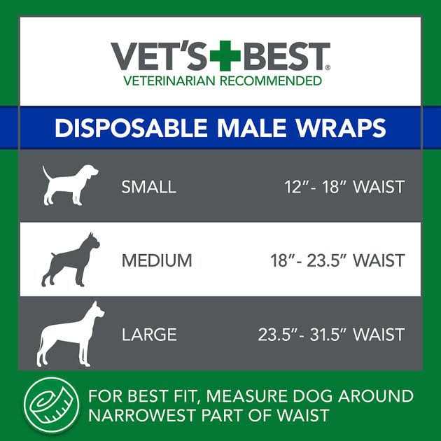 Vet's Best Comfort-Fit Disposable Male Dog Wraps - Image 3