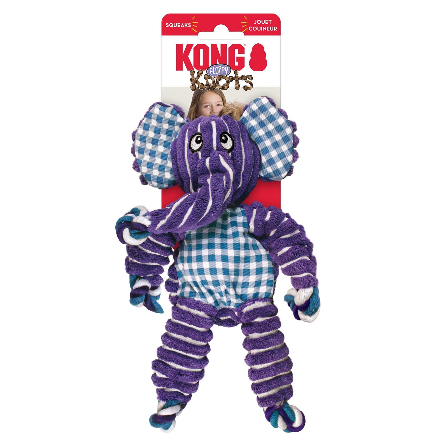 KONG Floppy Knots Hippo Dog Toy - Image 4