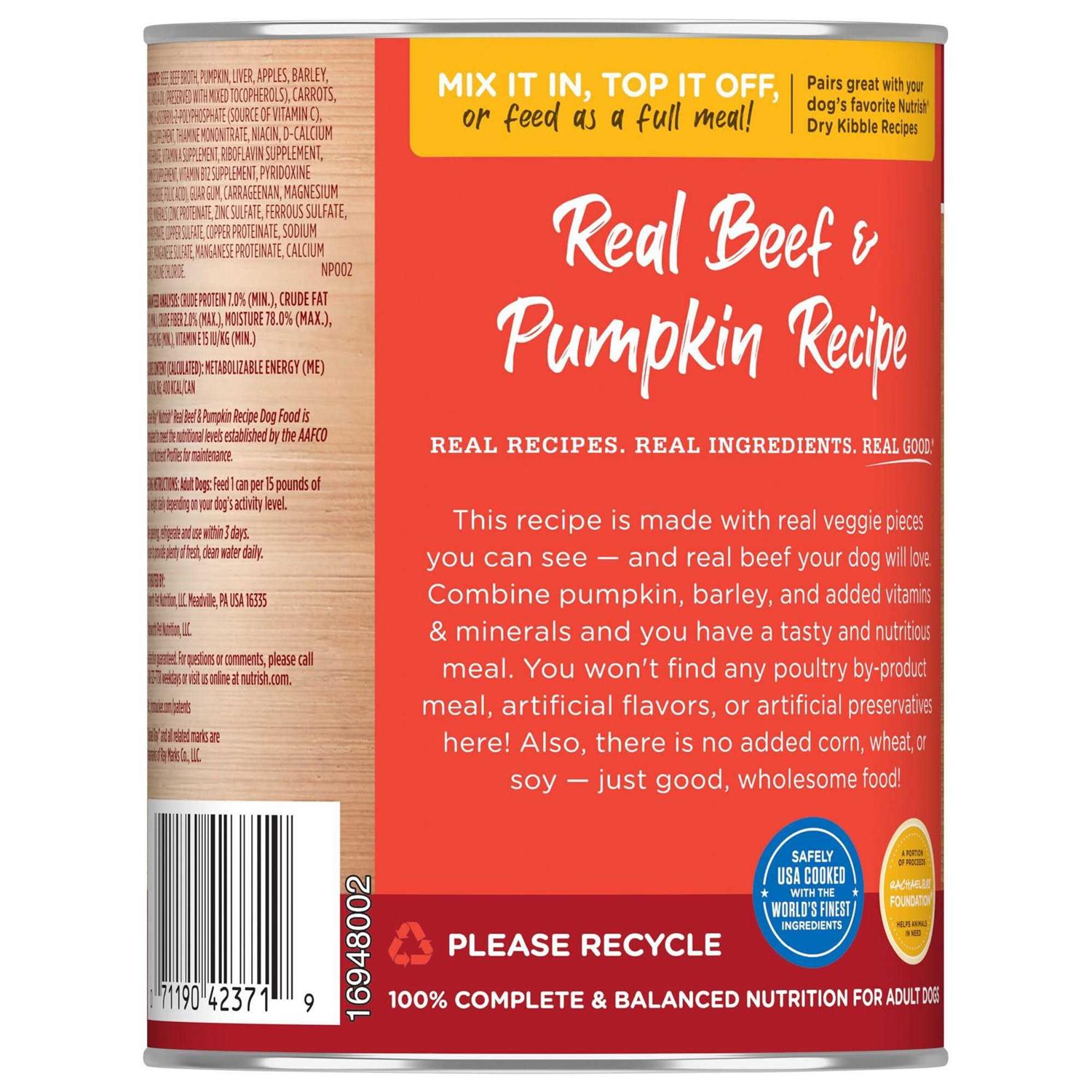 Rachael Ray Nutrish Real Beef & Pumpkin Recipe Wet Dog Food - Image 4